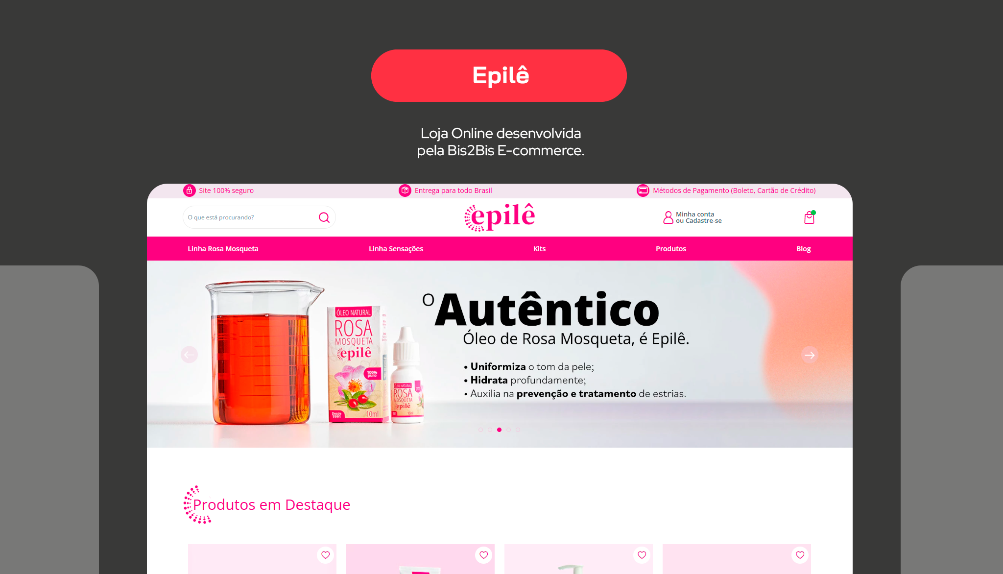 Loja Online de Cosméticos - Epilê