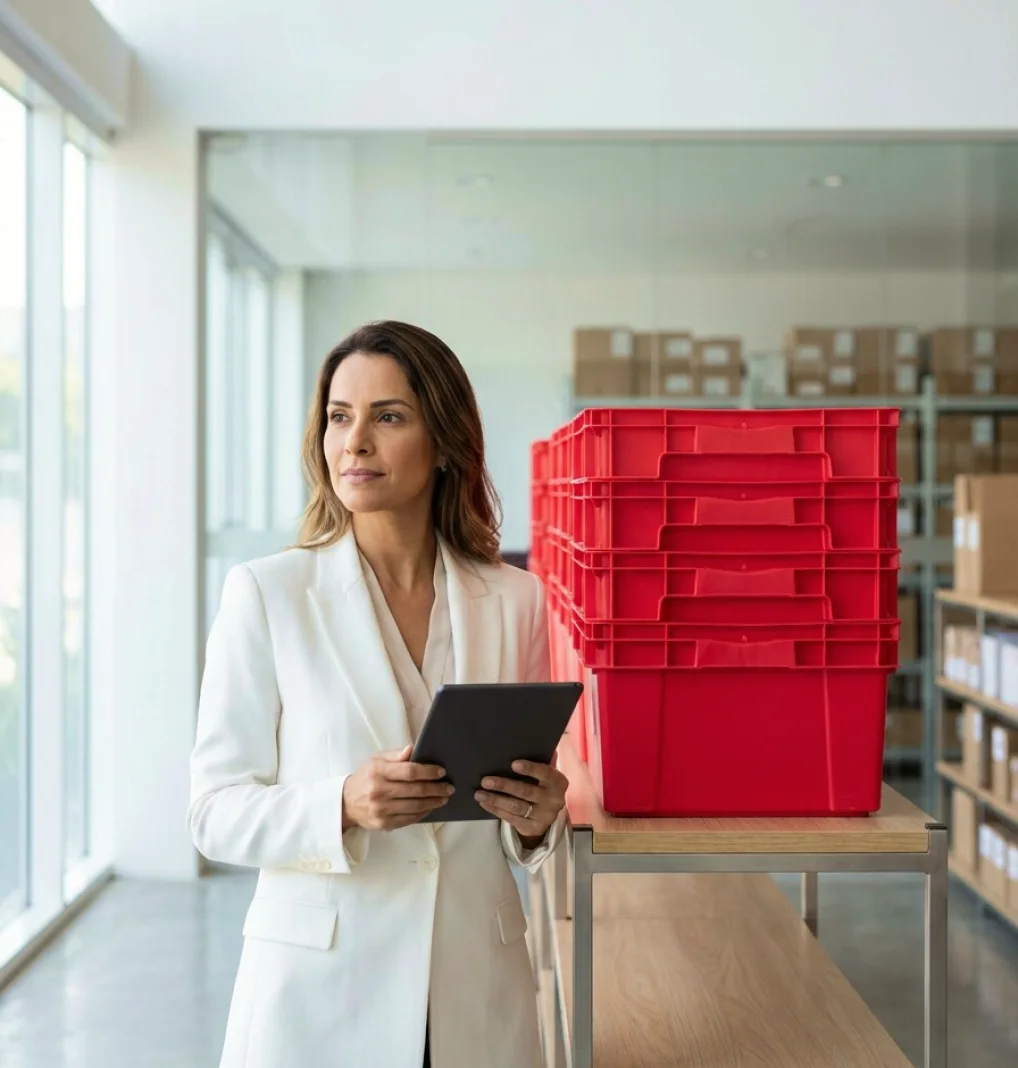 Operação de e-commerce em expansão com estoque organizado